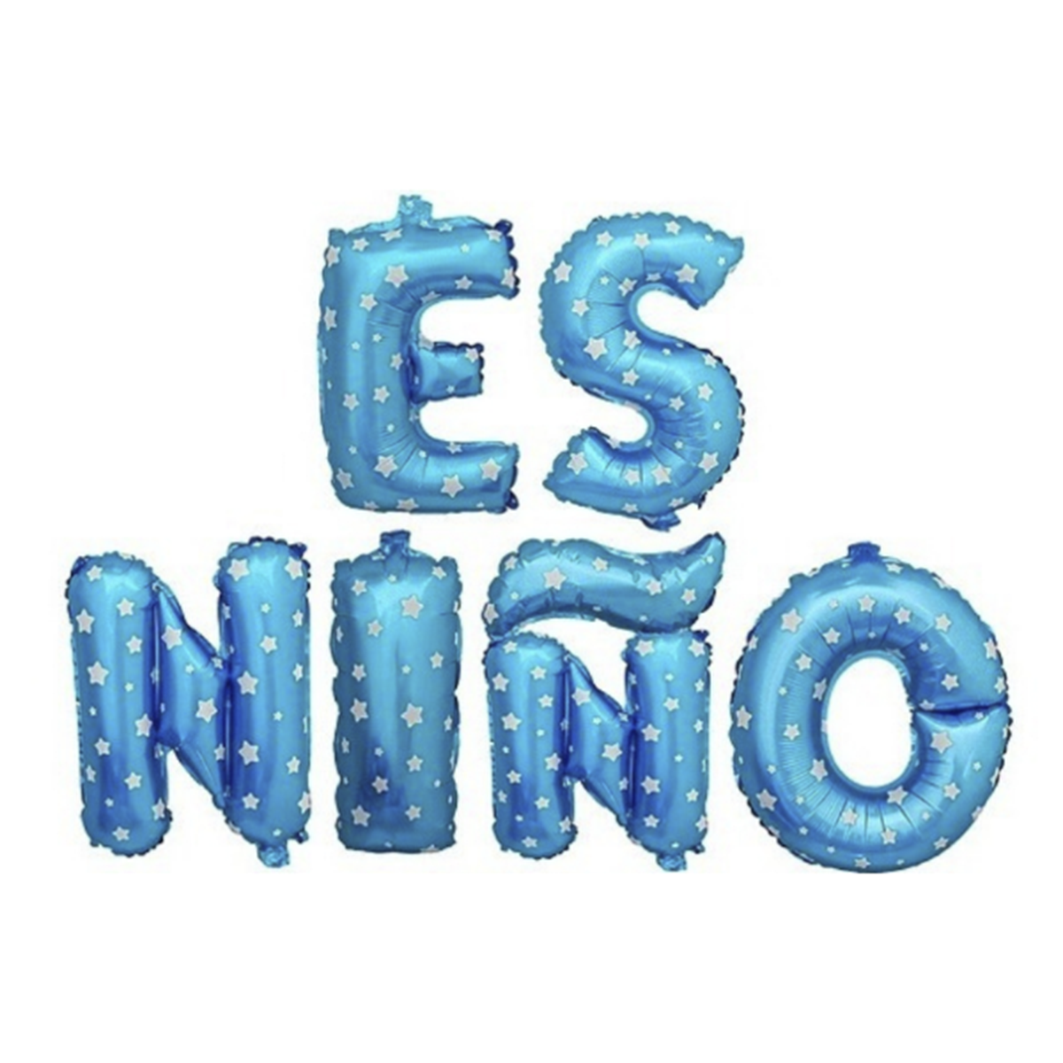 Globos ES NIÑA / ES NIÑO letras 6 pzas.