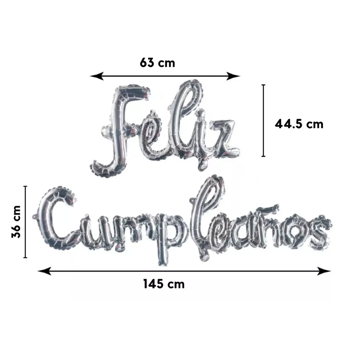 Globos metálicos FELIZ CUMPLEAÑOS