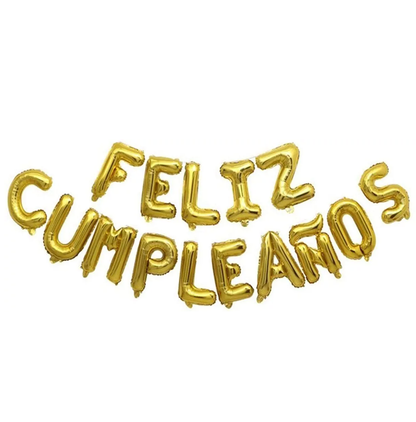 Globos metálicos FELIZ CUMPLEAÑOS