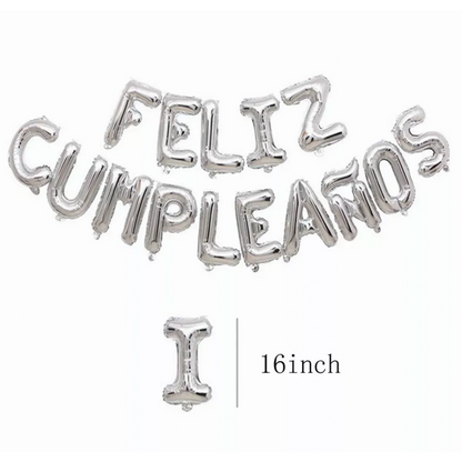 Globos metálicos FELIZ CUMPLEAÑOS