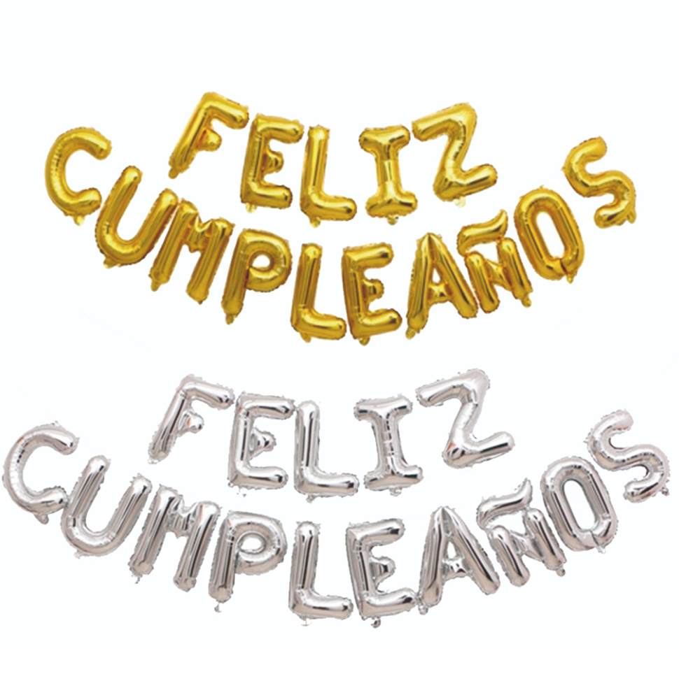 Globos metálicos FELIZ CUMPLEAÑOS